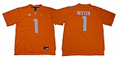 Tennessee Volunteers 1 Jason Witten Orange College Football Jersey,baseball caps,new era cap wholesale,wholesale hats